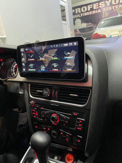 Audi Q5 Head Unit Radio Upgrade 8R MMI 10.25 inch Touch Screen GPS Navi Autoradio Android13  Stereo Full Wireless Carplay  Apple CarPlay Andriod Auto Netflix  WiFi  2009 2010 2011 2012 2013 2014 2015 2016