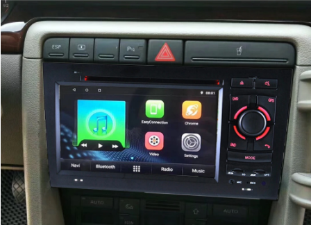 Wit-Up Audi A4 Head Unit Upgrade Double Din Dash Kit B6 B7 7'' 2002-2008  Radio Apple Carplay Touch Screen Replacement  Android Auto Stereo With BT DVD YouTube Video Google Maps Navigation 4G Wi-Fi
