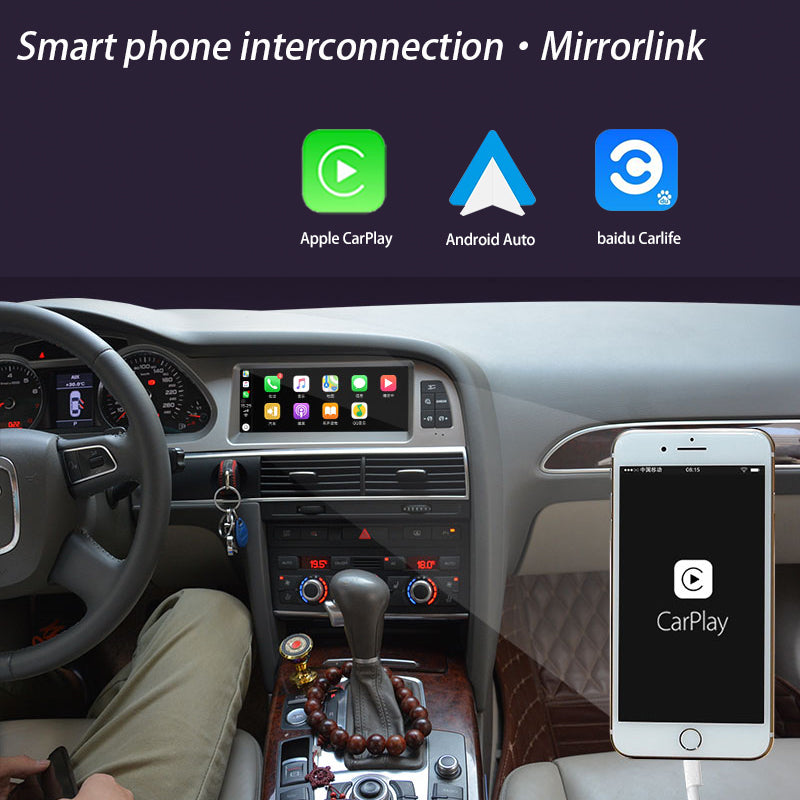 Audi A6 C6 Stereo Upgrade 8.8 Inch Touch Screen Apple CarPlay Andriod Auto Netflix WiFi Android13  Wireless Multimedia Backup Cameras Radio Player GPS Navigation 2003 2004 2005 2006 2007 2008 2009 2010 2011