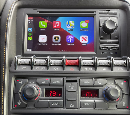 Wit-Up Screen Upgrade For Lamborghini Gallardo 2003-2015 7"Android 13 Radio Head Unit Aftermarket Stereo Navigation with Apple CarPlay & Android Auto GPS Navigation Bluetooth Music Google Maps 4G Wi-Fi