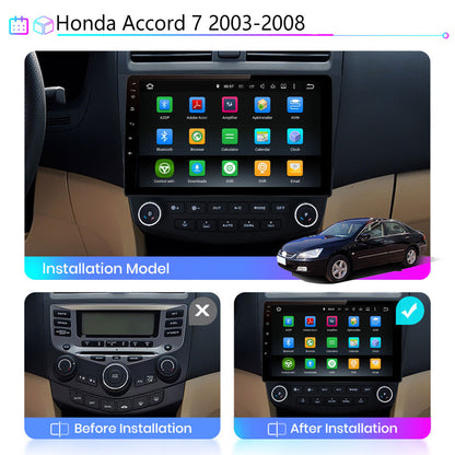 Wit-Up Android Radio For Honda Accord 7 2003-2008 7 Inch Multimedia Radio Replacement Aftermarket Upgrade Double Din Android 12 Apple Carpaly DVD BT Stereo  With  Receiver Player TouTube GPS 4G Wi-Fi