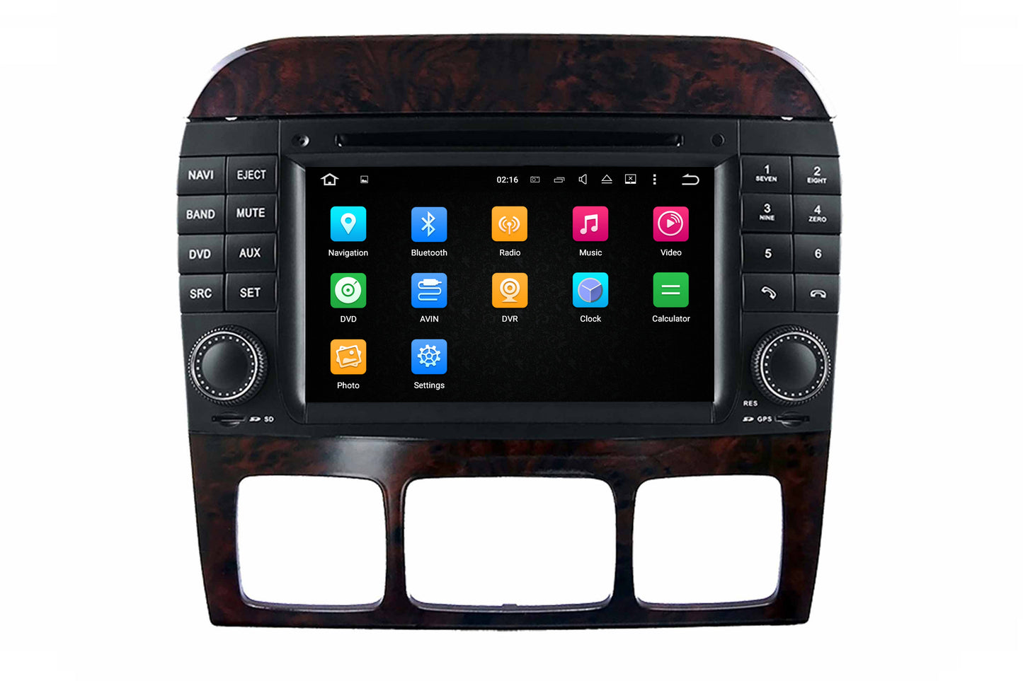 W215 W220 Radio Mercedes Benz S-CL-Class S280 S320 S320 S400 S350 S430 S500 S600 S55 S63 S65 CL500 CL600 CL55 CL63 CL65 Stereo Upgrade 7 Inth TouchScreen Apple CarPlay Andriod Auto Netflix DVD WiFi