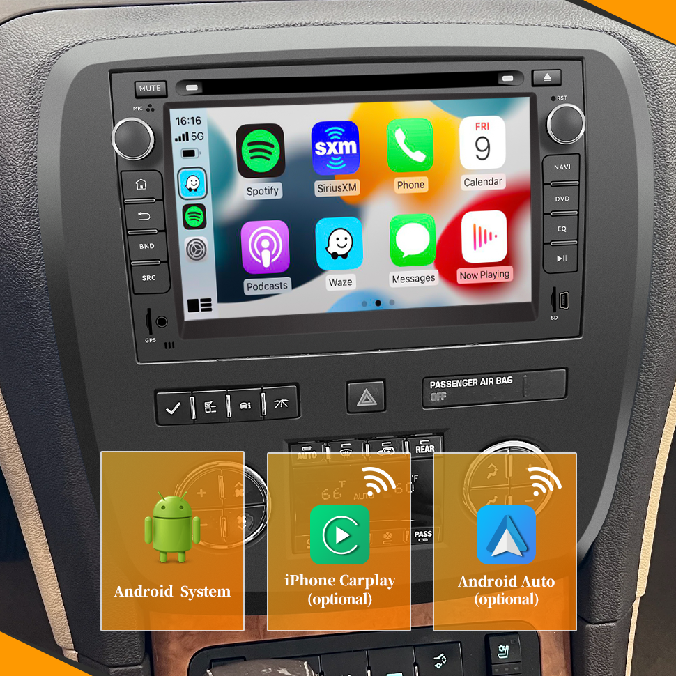 Wit-Up Buick Enclave Radio For Lucerne 7''2008-2012 Full Screen Upgrate Head Unit Aftermarket Double Din Android12 Car Multimedia DVD Stereo With Screen Receiver Video Game Stereo Player GPS Navigator