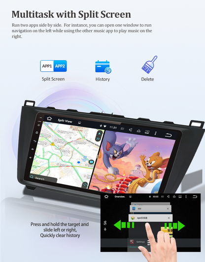 Wit-Up Radio Mazda For GH6 2007-2012 Stereo Touch Screen Replacement Radio Upgrade 2 din Android 12 Car Multimedia DVD Carpaly  With Full Screen Receiver Player GPS 4G Wi-Fi Mirror Link Google Maps