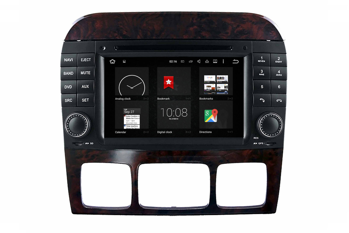 W215 W220 Radio Mercedes Benz S-CL-Class S280 S320 S320 S400 S350 S430 S500 S600 S55 S63 S65 CL500 CL600 CL55 CL63 CL65 Stereo Upgrade 7 Inth TouchScreen Apple CarPlay Andriod Auto Netflix DVD WiFi