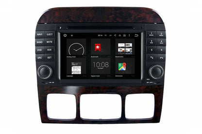 W215 W220 Radio Mercedes Benz S-CL-Class S280 S320 S320 S400 S350 S430 S500 S600 S55 S63 S65 CL500 CL600 CL55 CL63 CL65 Stereo Upgrade 7 Inth TouchScreen Apple CarPlay Andriod Auto Netflix DVD WiFi