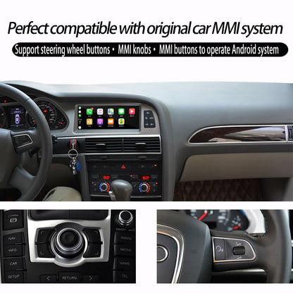 Audi A6 C6 Stereo Upgrade 8.8 Inch Touch Screen Apple CarPlay Andriod Auto Netflix WiFi Android13  Wireless Multimedia Backup Cameras Radio Player GPS Navigation 2003 2004 2005 2006 2007 2008 2009 2010 2011