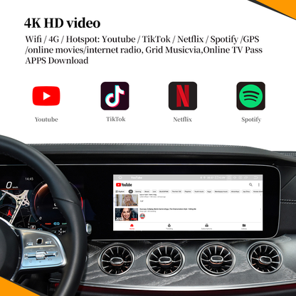 Wit-Up Android CarPlay Adapter For Mercedes 12.3 "CLS C257 NTG6.0 MBUX Radio Navigation Update Multimedia System Wireless CarPlay