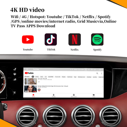Wit-Up Android CarPlay Adapter For Mercedes 12.3 "S W222 NTG5.0 MBUX Radio Navigation Update Multimedia System Wireless CarPlay - Wit-Up Media Refit Tech