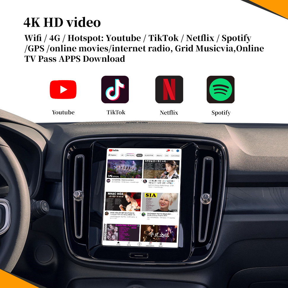 Wit-Up Android CarPlay Adapter For Volvo XC40  9" Radio Navigation Update Multimedia System Fulll Wireless CarPlay Full Video