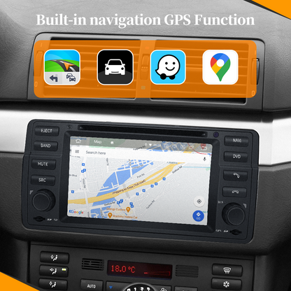 Wit-up for Android Head Unit Car Stereo For BMW E46 (1998-2005) BMW M3(1998-2005) Navigation Radio Upgrade Aftermarket Stereo Touch Screen Apple Carplay Bluetooth