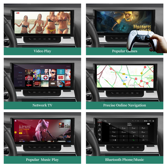 Radio Android Audi A6 MMI 2G 3G 10.25" Touchscreen Upgrade Car Stereo Wireless Carplay Youtube Apply Carplay Google Map Game GPS Navigation Head Unit Aftermarket Mirroring Music TikTok Netflix Wit-Up Media Refit Tech