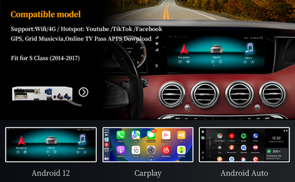 Wit-Up Android CarPlay Adapter For Mercedes 12.3 "S W222 NTG5.0 MBUX Radio Navigation Update Multimedia System Wireless CarPlay - Wit-Up Media Refit Tech
