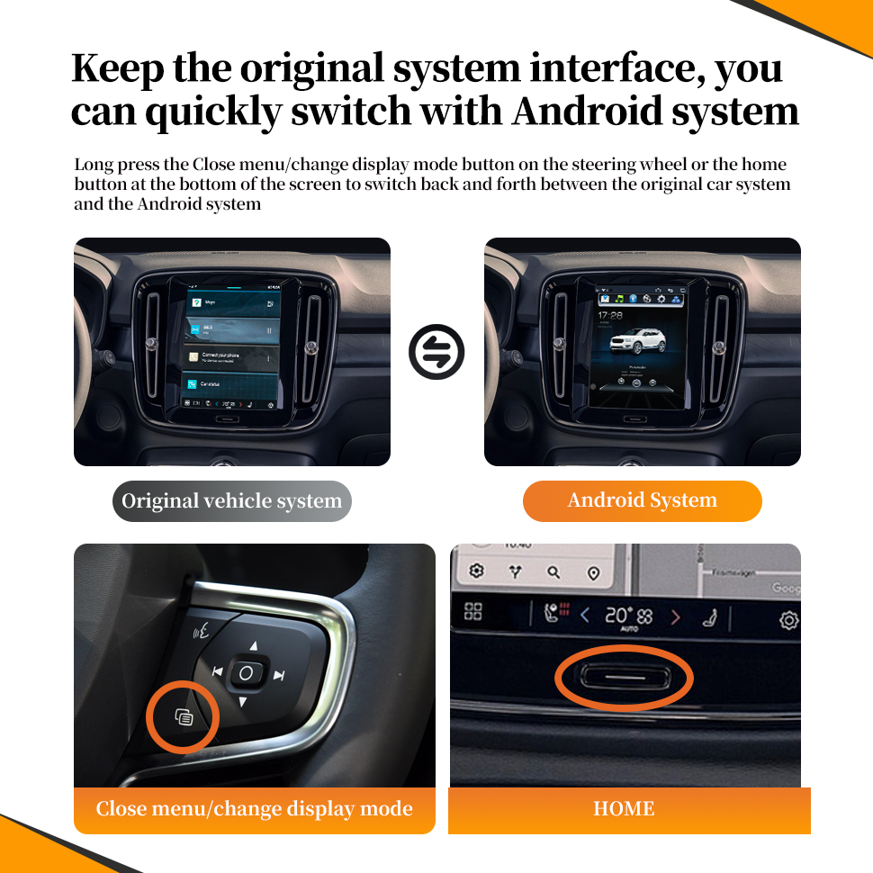 Wit-Up Android CarPlay Adapter For Volvo XC40  9" Radio Navigation Update Multimedia System Fulll Wireless CarPlay Full Video