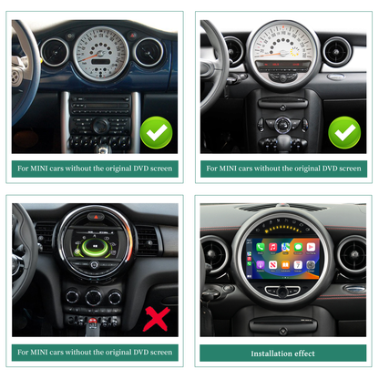 Wit-up Mini Cooper R60 Apple CarPlay Upgrade 8-inch Android Touch Screen Wireless Android Auto Spotify Navigation Vehicle Cameras Download Android Apps Games Music Movies TV Receive Calls Via Bluetooth Video Reddit Game Facebook Tiktok YouTube