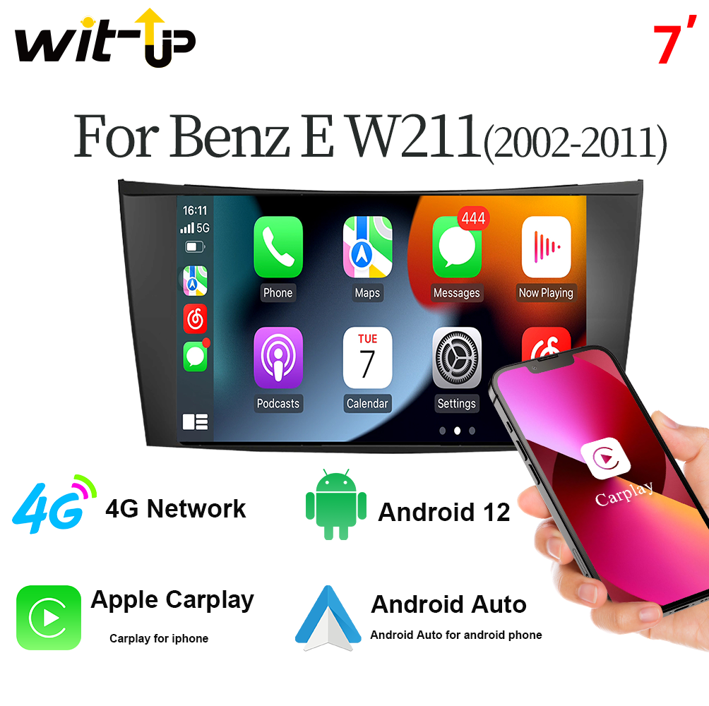 Wit-Up For Mercedes Benz E W211 G W463  CLS W219 Class Full Upgrade USB BT Reverse Cam Apple Carplay Android Auto Head Unit Navigation Radio Stereo - Wit-Up Media Refit Tech