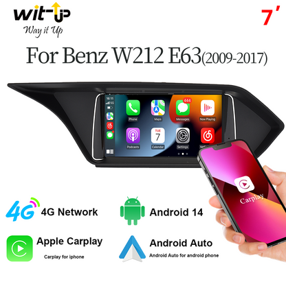 Wit-Up 7" HD Touchscreen for Benz E W212 A212 S212 E63 W207 S207 A207 Apple carplay Autoradio GPS Aftermarket Android Head Unit Navigation Car Stereo Youtube - Wit-Up Media Refit Tech