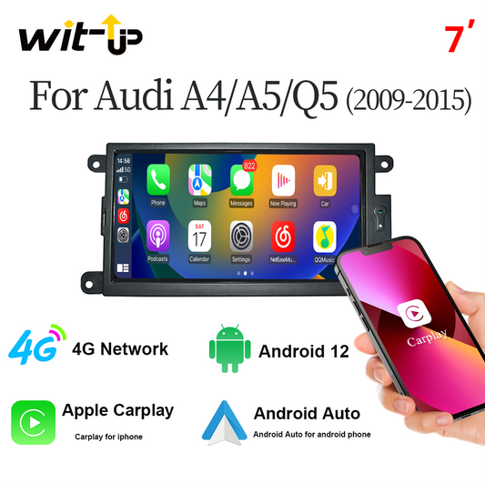 Wit-Up 7" Touchscreen For Audi A4 A5 Q5 MMI 2009-2016 GPS Navi Autoradio Stereo Carplay Android 14.0 Aftermarket Radio - Wit-Up Media Refit Tech