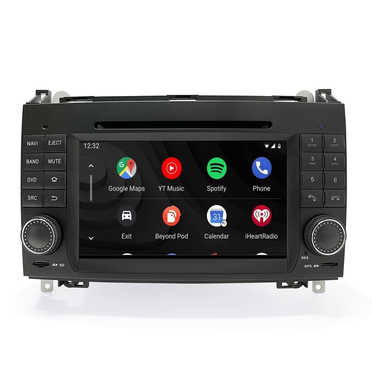 Wit-up Mercedes W169 C169 A-Class Radio Upgrade 7-inch Touch Screen Add Wireless Apple CarPlay Android Auto Android System GPS Navigation Google Maps Vehicle Cameras Bluetooth Calls AM FM DVD Netflix YouTube