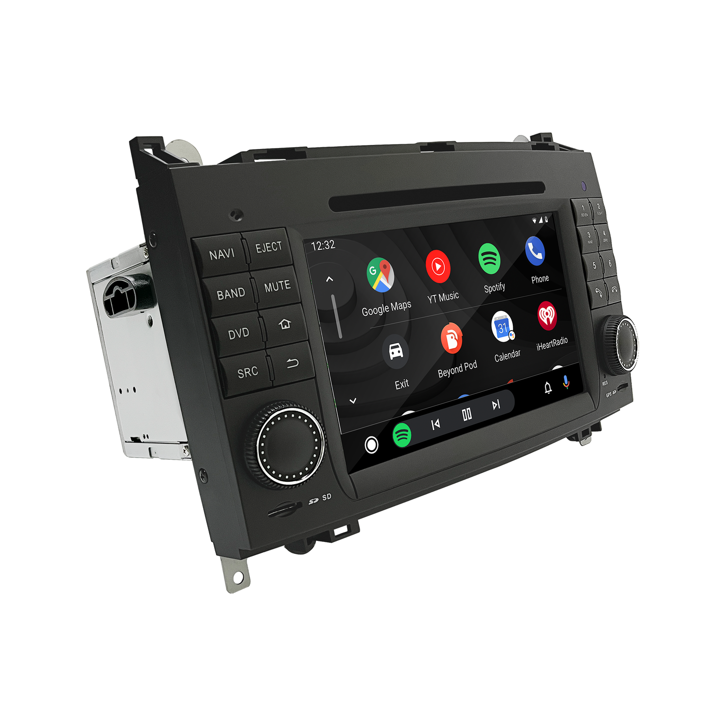 Wit-up Mercedes W169 C169 A-Class Radio Upgrade 7-inch Touch Screen Add Wireless Apple CarPlay Android Auto Android System GPS Navigation Google Maps Vehicle Cameras Bluetooth Calls AM FM DVD Netflix YouTube