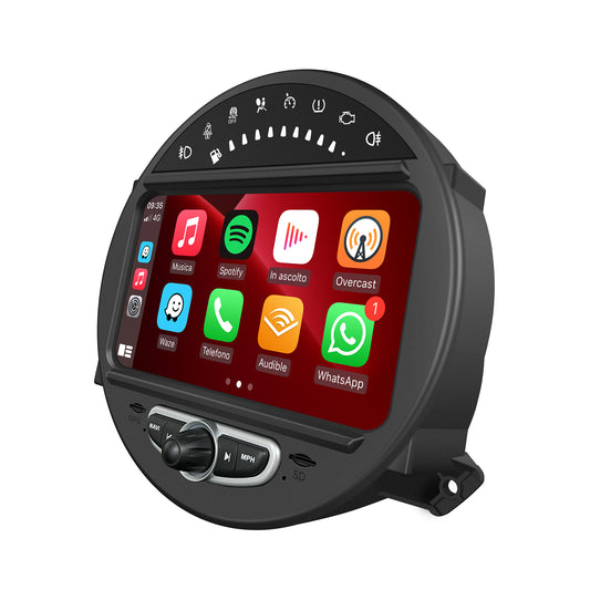 Wit-up Mini Cooper R58 Apple CarPlay Upgrade 8-inch Android Touch Screen Wireless Android Auto Spotify Navigation Vehicle Cameras Download Android Apps Games Music Movies TV Receive Calls Via Bluetooth Video Reddit Game Facebook Tiktok YouTube