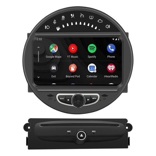 Wit-up 8-inch Android Screen Upgrade Mini Cooper R55 R56 R57 R58 R59 R60 R61 Radio Android Auto CarPlay Split Screen Mirroring Full Screen iPhone Navigation Google Maps Spotify Hulu Reverse Cameras