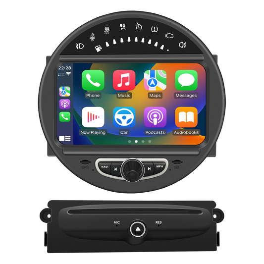 Wit-up Mini Cooper R55 Apple CarPlay Upgrade 8-inch Android Touch Screen Wireless Android Auto Netflix Navigation Vehicle Cameras Download Android Apps Games Music Movies TV Receive Calls Via Bluetooth Google Maps Video Upgrade full Screen