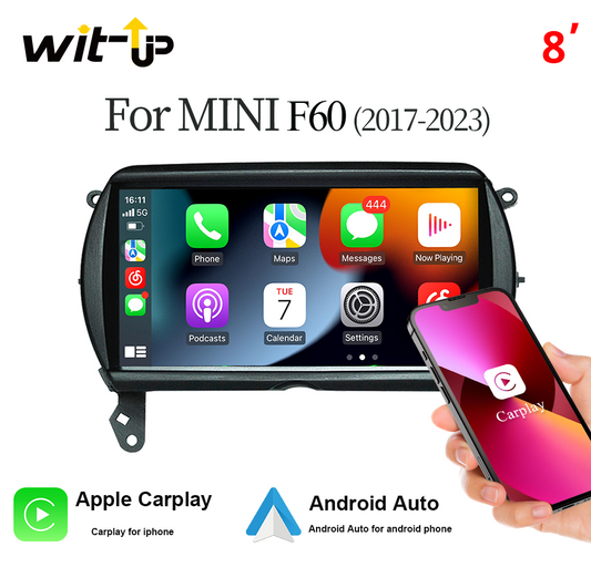 Wit-Up For Mini Cooper  F54/F55/F56/F57/F60 Head Unit Replacement  Car Stereo Radi NBT System 6.5 inch Upgrade 7 Inch Touch Screen Wireles Apple CarPlay Android Auto Spotify Screen Mirror Backup Camera Apple Music