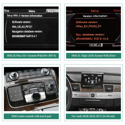 Car Stereo Audi A8 S8 D3 D4 Touch Screen Upgrade Double Din Radio Apple CarPlay & Android Auto GPS Navigation Bluetooth Backup Camera Aftermarket Google Maps 4G Wi-Fi 2002 2003 2004 005 2006 2007 2008 2009 2010 2011 2012 2013 2014 2015 2016 2017 2018