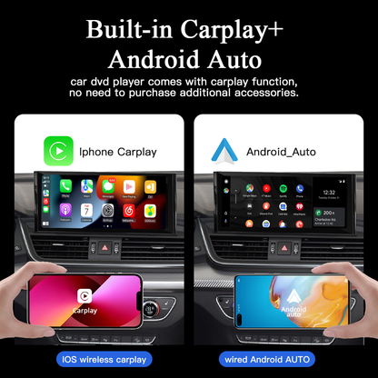 12.3'' Touch Screen Upgrade Car Stereo Audi Q5 SQ5 80A MIB2 Android 13 GPS Navigation Multimedia Wireless Apple CarPlay Aftermarket YouTube TikTok Netflix Spotify GPS Navigation Video Games 4G Wi-Fi