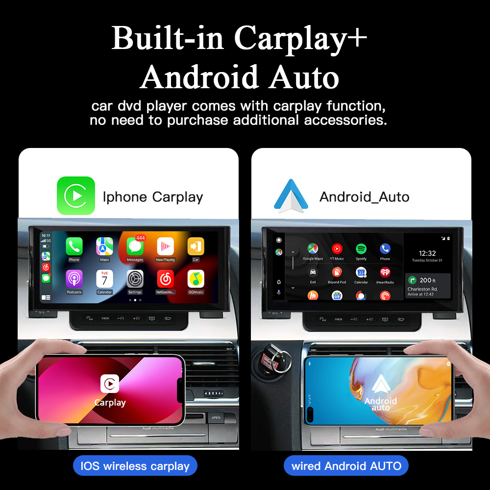 Wit-Up For Audi A6 C6 4F MMI (2003-2011) 12.3“ Touchscreen Upgrade Android Radio Aftermaket GPS Navi CarPlay Autoradio Car Stereo Car Multimedia Player