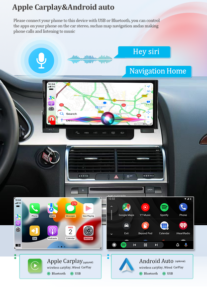 Wit-Up For Audi A6 C6 4F MMI (2003-2011) 12.3“ Touchscreen Upgrade Android Radio Aftermaket GPS Navi CarPlay Autoradio Car Stereo Car Multimedia Player
