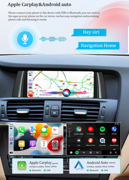Wit-Up for BMW X3 X4 F25 F26 10.25" Touch Screen Upgrade Radio Android 14 Aftermaket GPS Navi CarPlay Autoradio Car Stereo DVD Multimedia Player