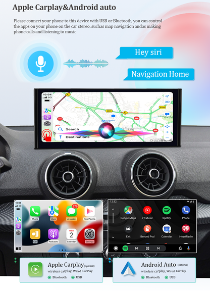 Wit-Up For Audi Q2 MMI (2010-2021) 10.25“ Touchscreen Upgrade Android Radio Aftermaket GPS Navi CarPlay Autoradio Car Stereo Car Multimedia Player