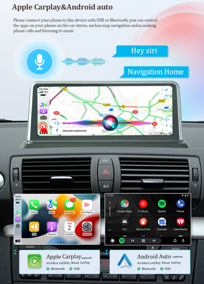 Wit-Up for BMW E81 E82 E87 E88 10.25" Upgrade radio Android 14 Aftermaket GPS Navi CarPlay Autoradio Car Stereo Multimedia Youtube Tiktok