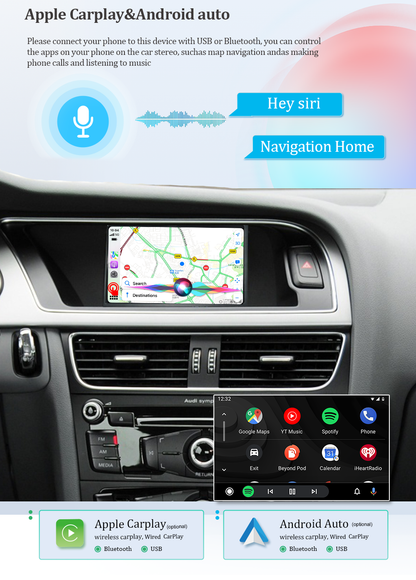 Wit-Up 7" Touchscreen For Audi A4 A5 Q5 MMI 2009-2016 GPS Navi Autoradio Stereo Carplay Android 14.0 Aftermarket Radio - Wit-Up Media Refit Tech