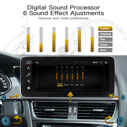 Wit-Up for Audi A4/A5 B8 B8.5 MMI (2009-2017) 10.25" Touchscreen GPS navi autoradio stereo wireless carplay  Youtube Apply Carplay Carplay Mirroring Mirroring Wired Android Netflix Waze