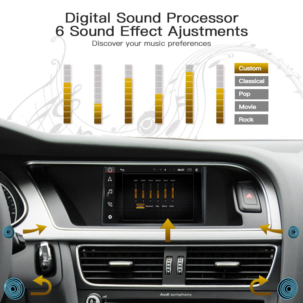 Wit-Up 7" Touchscreen For Audi A4 A5 Q5 MMI 2009-2016 GPS Navi Autoradio Stereo Carplay Android 14.0 Aftermarket Radio - Wit-Up Media Refit Tech