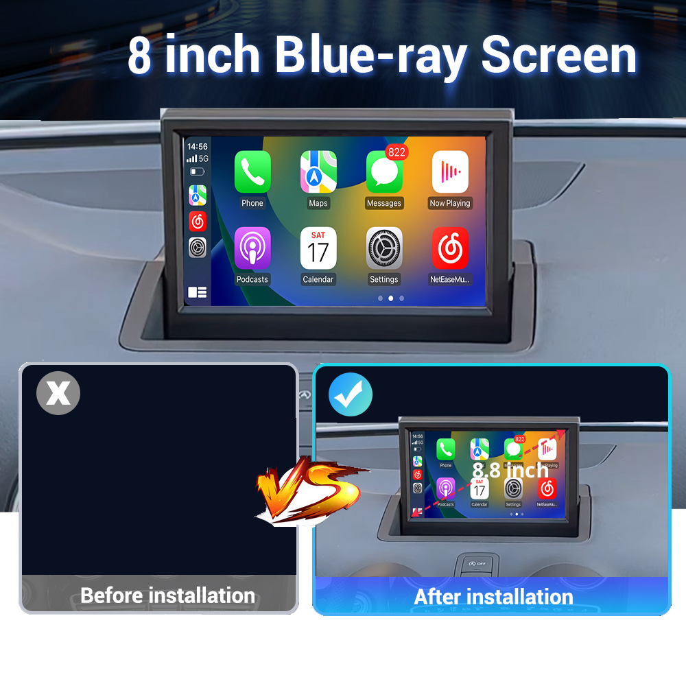 Wit-Up for Audi A1 7" Touchscreen Android Wifi GPS Multimedia Auto Navi Bluetooth USB 4G Wireless CarPlay Auto  Apply Carplay Mirror Link Android Auto Netflix Best Aftermarket Stereo 2010 2011 2012 2013 2014 2015 2016 2017 2018