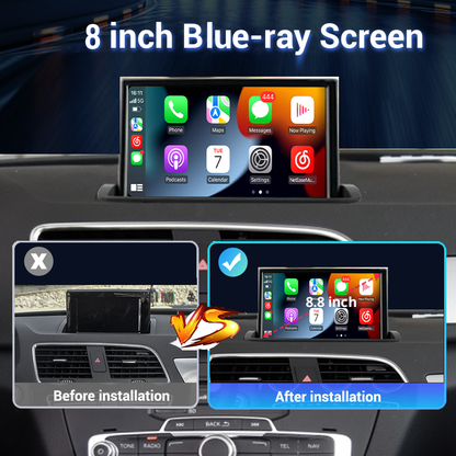 Wit-Up 8.8" Touchscreen GPS Navi Autoradio Stereo Wireless Carplay For Audi Q3 8U Sport MMI 2G MMI 3G  2011-2018  Youtube Apply Carplay AirPlay Mirroring Aftermarket Upgrade Radio