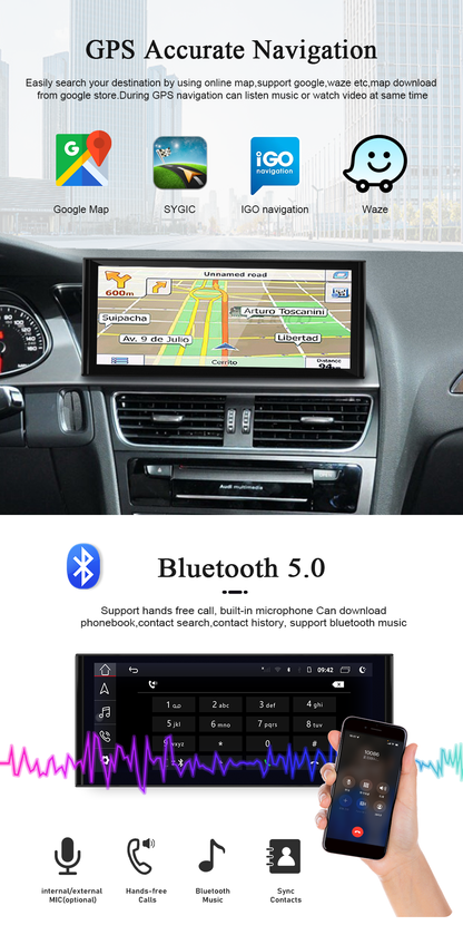 Wit-Up For Audi A4 /A5 S5 RS5 S5 RS5 B8 B8.5 10.25“ Touchscreen Upgrade Android Radio Aftermaket GPS Navi CarPlay Autoradio Car Stereo Car Multimedia Player Google Maps 2009 2010 2011 2012 2013 2014 2015