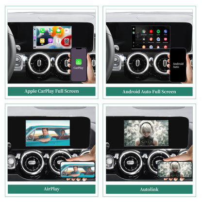 Android Auto AI Adapter for Mercedes V-Class MBUX W447 with 7 inch Touch Screen Add Wireless Apple CarPlay Full Screen Android 14 Apps Netflix Spotify Twitch TikTok Navigation
