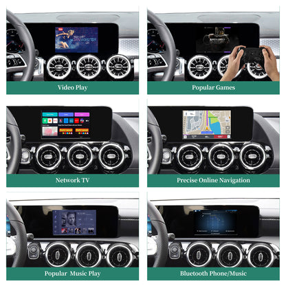 Android Auto AI Adapter for Mercedes V-Class MBUX W447 with 7 inch Touch Screen Add Wireless Apple CarPlay Full Screen Android 14 Apps Netflix Spotify Twitch TikTok Navigation