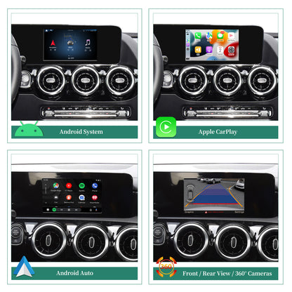 Android Auto AI Adapter for Mercedes V-Class MBUX W447 with 7 inch Touch Screen Add Wireless Apple CarPlay Full Screen Android 14 Apps Netflix Spotify Twitch TikTok Navigation