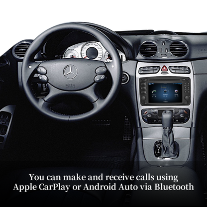 Wit-up Mercedes W203 S203 Radio Upgrade 6.2 Touch Screen Add Wireless Apple CarPlay Android Auto Android System GPS Navigation Google Maps Vehicle Cameras Bluetooth Calls AM FM DVD Netflix Spotify TikTok