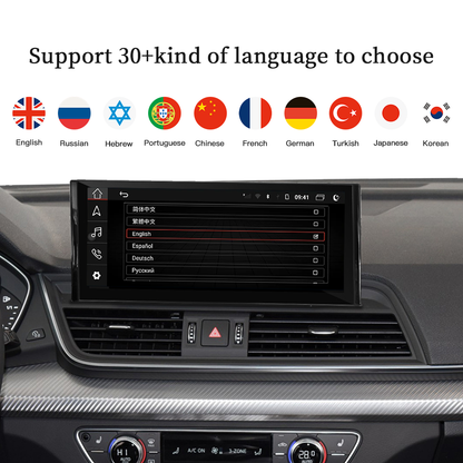 12.3'' Touch Screen Upgrade Car Stereo Audi Q5 SQ5 80A MIB2 Android 13 GPS Navigation Multimedia Wireless Apple CarPlay Aftermarket YouTube TikTok Netflix Spotify GPS Navigation Video Games 4G Wi-Fi