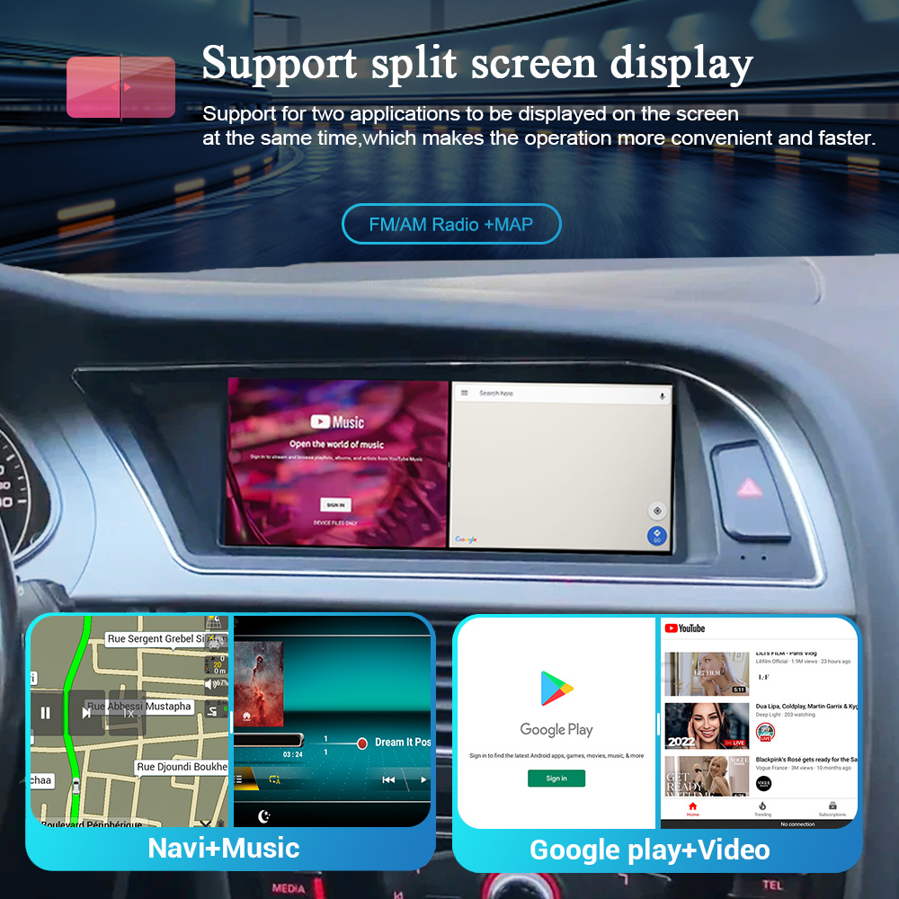 Wit-Up 8.8" Touchscreen For Audi A4 A5 MMI 2009-2016 GPS Navi Autoradio Stereo Carplay Android 14.0 Aftermarket Radio - Wit-Up Media Refit Tech