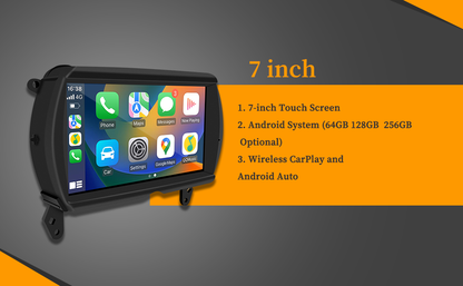 Wit-up 6.5 Mini Cooper NBT F60 Apple CarPlay Upgrade 7-inch Touch Screen Wireless Android Auto Netflix Navigation Google Maps Vehicle Cameras Android Apps Games Music Movies TV Receive Calls Via Bluetooth Google Map YouTube Tiktok