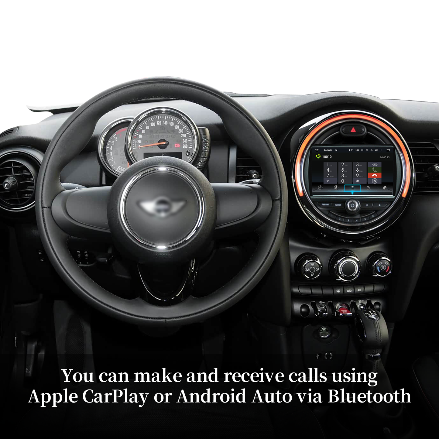 Wit-up 6.5 Mini Cooper NBT F60 Apple CarPlay Upgrade 7-inch Touch Screen Wireless Android Auto Netflix Navigation Google Maps Vehicle Cameras Android Apps Games Music Movies TV Receive Calls Via Bluetooth Google Map YouTube Tiktok