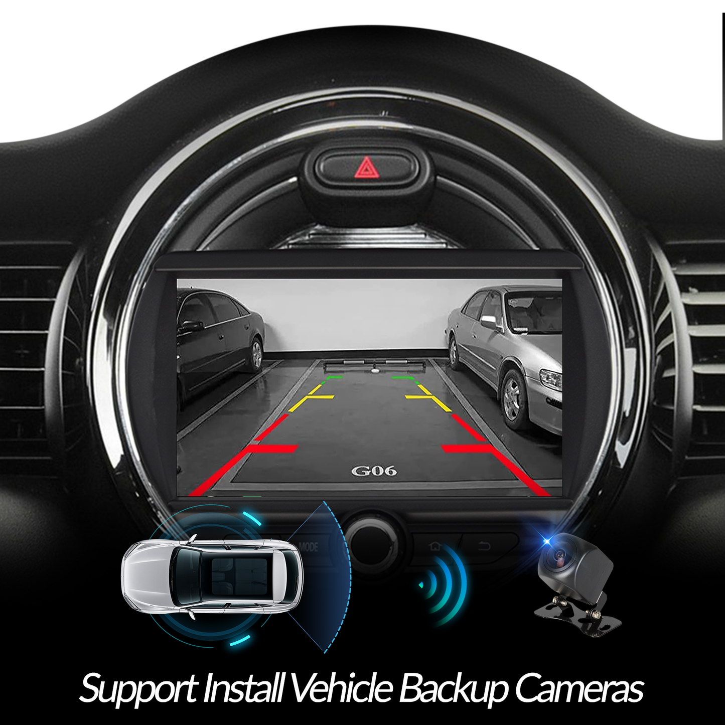 Wit-up Mini Cooper F54 Apple CarPlay install 7-inch Android Touch Screen Wireless Android Auto Netflix Navigation Vehicle Cameras Download Android Apps Games Music Movies TV Receive Calls Via Bluetooth Google Map YouTube TikTok